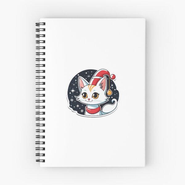Item preview, Cute Colorful Holiday Cat Sticker Set bicolor cat designed and sold by Earth Nature Creations.