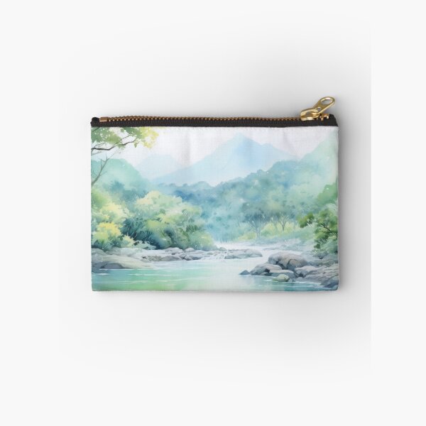Item preview, Watercolor Tropical Jungle Landscape Painting designed and sold by AdamesArtStudio.