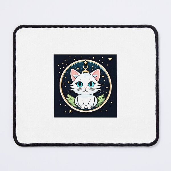 Item preview, Cute Colorful Holiday Cat Sticker Set white cat designed and sold by Earth Nature Creations.