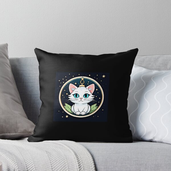 Item preview, Cute Colorful Holiday Cat Sticker Set white cat designed and sold by Earth Nature Creations.