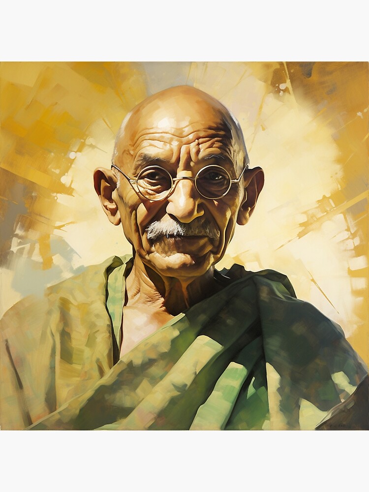Mohandas Karamchand Gandhi Drawing by Aevin Thomas | Saatchi Art