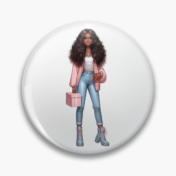 Item preview,  Winter Woman Illustration, Afro Fashion Woman, Winter Cute Girl Art Work. designed and sold by gabrielakrall.