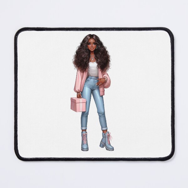 Item preview,  Winter Woman Illustration, Afro Fashion Woman, Winter Cute Girl Art Work. designed and sold by gabrielakrall.