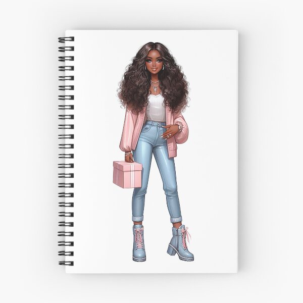 Item preview,  Winter Woman Illustration, Afro Fashion Woman, Winter Cute Girl Art Work. designed and sold by gabrielakrall.