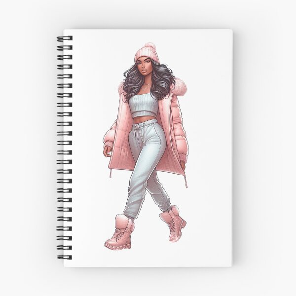 Item preview, Winter Woman Illustration, Afro American  Woman, Winter Fashion Girl Art Work. designed and sold by gabrielakrall.