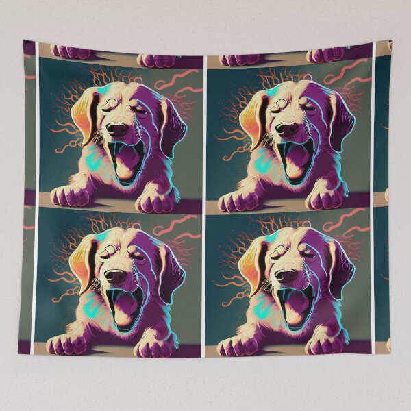 Item preview, Dog Stretched Morning Yawn designed and sold by petsfromweb.