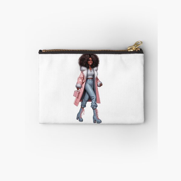 Item preview, Copy of Winter Woman Illustration, Afro American  Woman, Winter Fashion Girl Art Work. designed and sold by gabrielakrall.