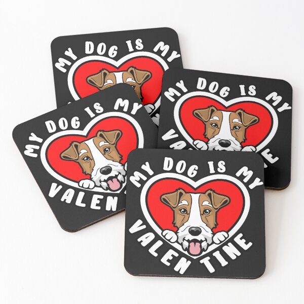 Item preview, My Fox Terrier Dog Is My Valentine designed and sold by TheAnimalZ00.