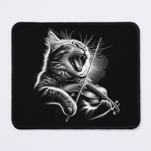 Item preview, Funny Orchestra Musician Violinist Rock Cat Playing Violin T-Shirt designed and sold by WearVerve.