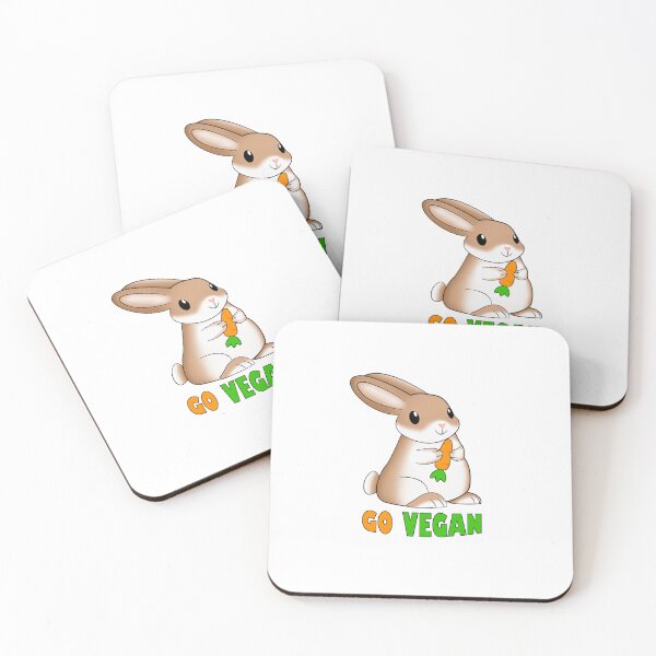 Item preview, Go vegan cute bunny designed and sold by ErMa-Designs.