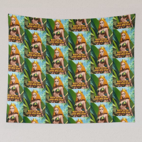 Item preview, Born To Be Wild And Free Jungle Queen designed and sold by TheArtOfPat.