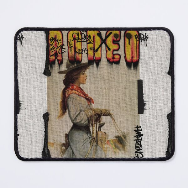 Item preview, Vintage Rodeo, Cowgirl, In Riding A Horse We Borrow Freedom, Spirit of the Wild West, Graffiti style designed and sold by Kai Multiverse.