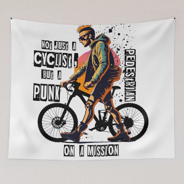 Item preview, Not just a cyclist, but a punk pedestrian on a mission designed and sold by Concept-Hub.