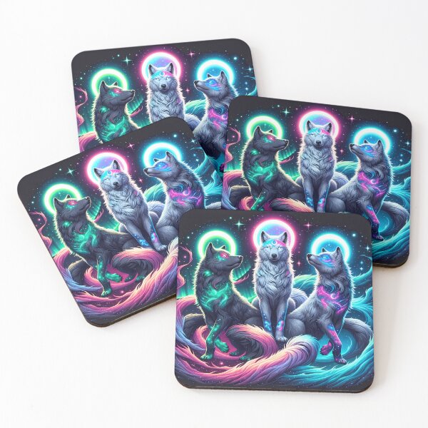 Item preview, Three Cosmic Wolves designed and sold by tracydixon.
