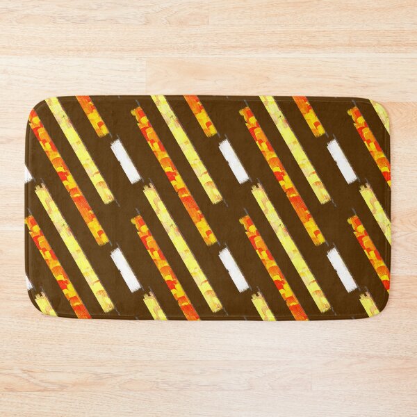 Item preview, orange red yellow tone line fabric pattern graphic design by ironpalette designed and sold by ironpalette.