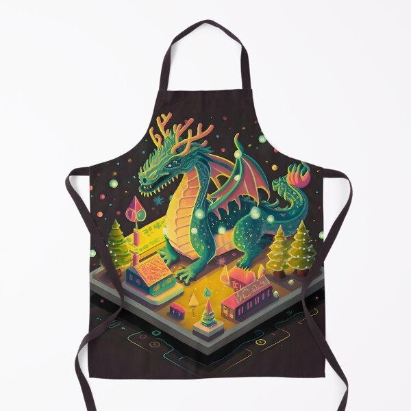 Item preview, Dragon Visits Isometric Christmas Town designed and sold by DragonRealms.