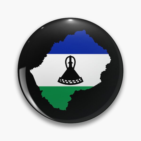 Item preview, Flag Map of Lesotho designed and sold by feether-store.