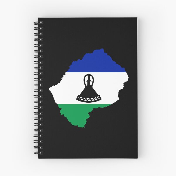 Item preview, Flag Map of Lesotho designed and sold by feether-store.
