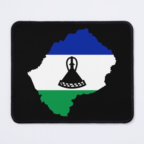 Item preview, Flag Map of Lesotho designed and sold by feether-store.