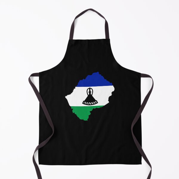 Item preview, Flag Map of Lesotho designed and sold by feether-store.