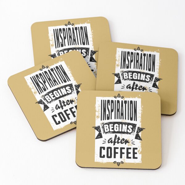 Item preview, Inspiration begins after coffee (retro coffee design) designed and sold by Gilby-Designs.