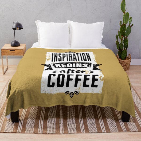 Item preview, Inspiration begins after coffee (retro coffee design) designed and sold by Gilby-Designs.