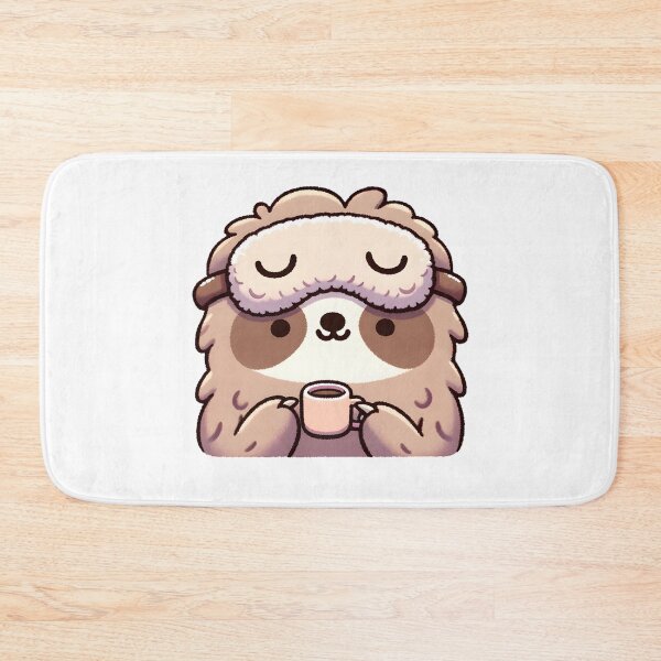 Item preview, Sloth with Sleep Mask Enjoying Coffee  designed and sold by UmbrellaStudio1.