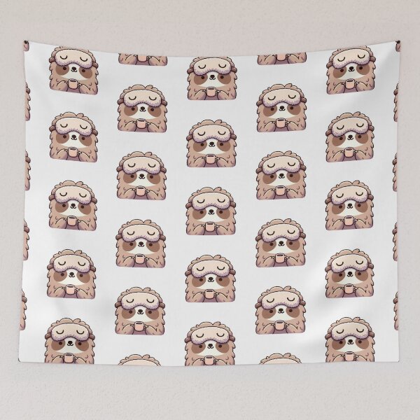 Item preview, Sloth with Sleep Mask Enjoying Coffee  designed and sold by UmbrellaStudio1.