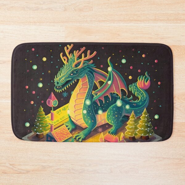 Item preview, Dragon Visits Isometric Christmas Town designed and sold by DragonRealms.