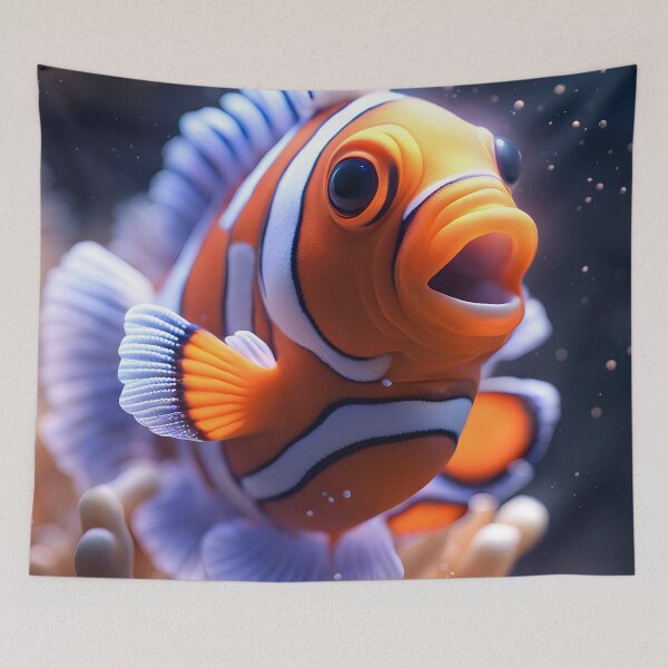 Item preview, Cute Clownfish In A Sea Anemone designed and sold by TheArtOfPat.