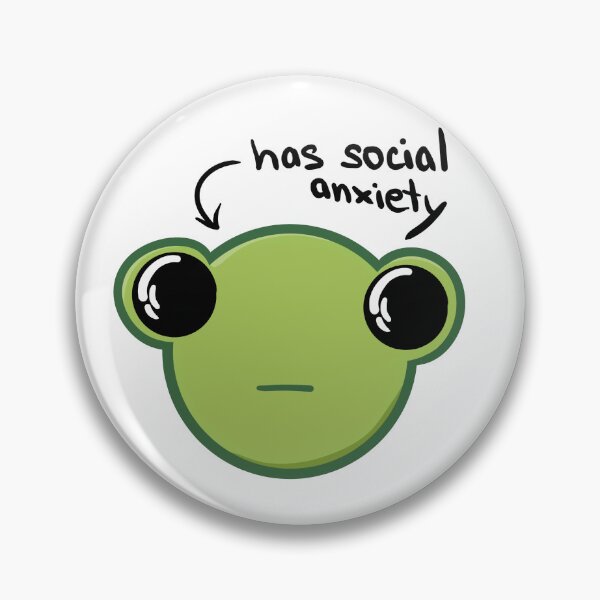 Item preview, this frog has social anxiety designed and sold by hellenjellen.