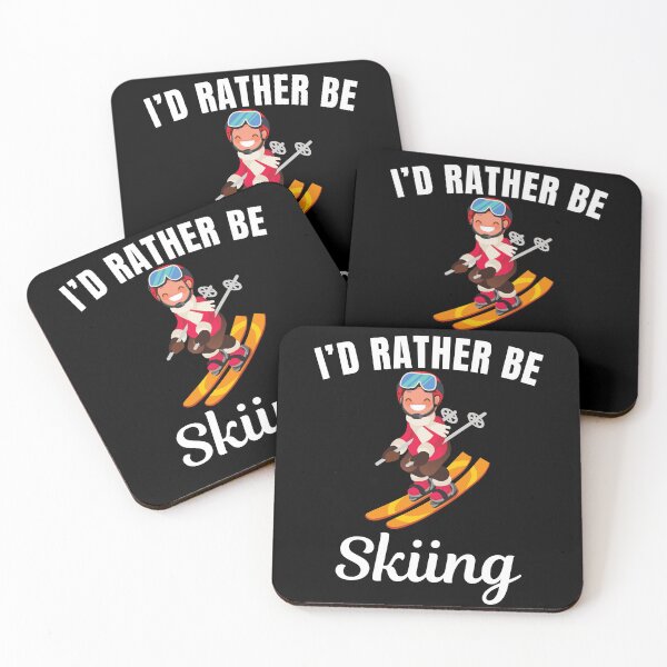 Item preview, I'd rather be skiing, snowboarding on skies hobby or winter sport lovers designed and sold by NBSStore.
