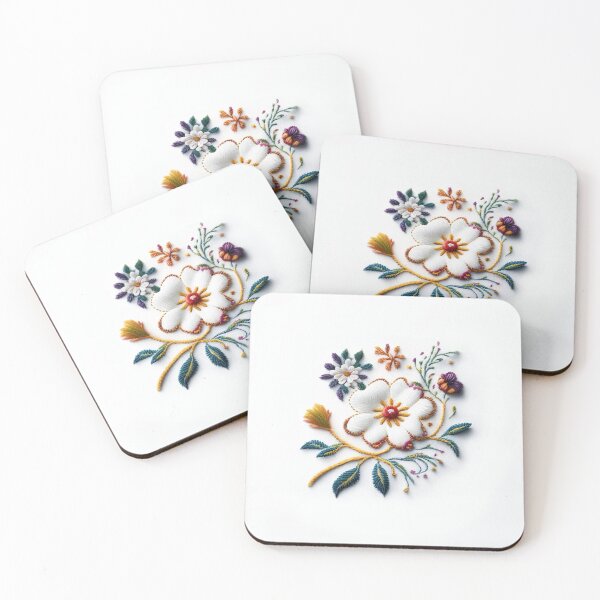 Item preview, Embroidery Flowers designed and sold by flashcompact.