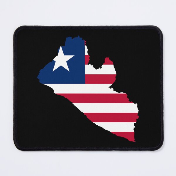 Item preview, Flag Map of Liberia designed and sold by feether-store.