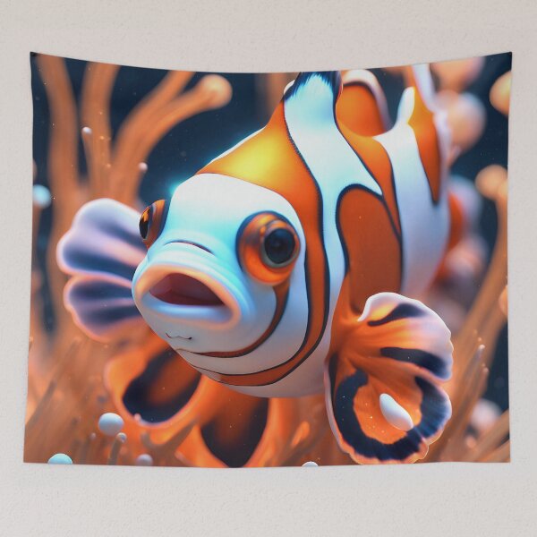 Item preview, Cute Clownfish In A Sea Anemone designed and sold by TheArtOfPat.