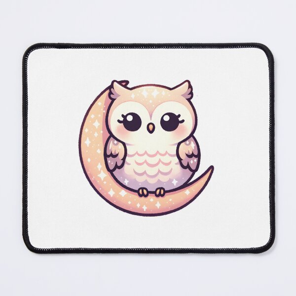 Item preview, Starry Night Owl on Crescent Moon designed and sold by UmbrellaStudio1.