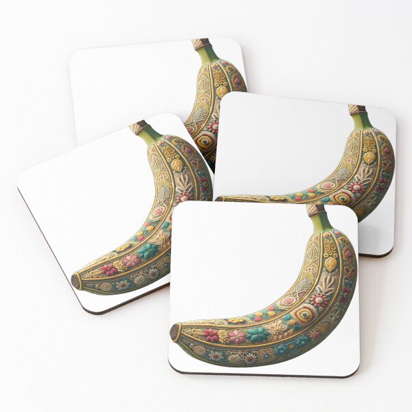 Item preview, Russian Banana with Intricate Embroidered Floral Pattern designed and sold by kylmllr101684.