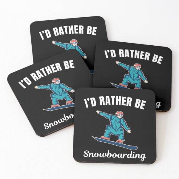 Item preview, I'd rather be snowboarding, snowboarding on skies hobby or winter sport lovers designed and sold by NBSStore.