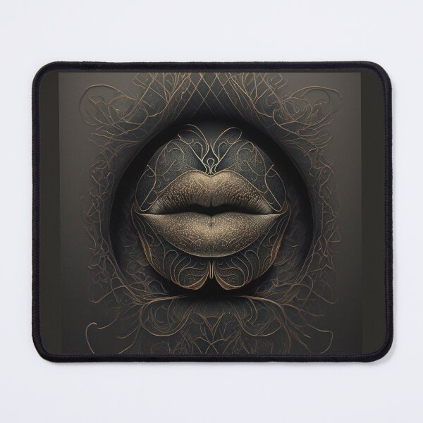 Item preview, woman's lips with intricate patterns designed and sold by Fantasymachine.