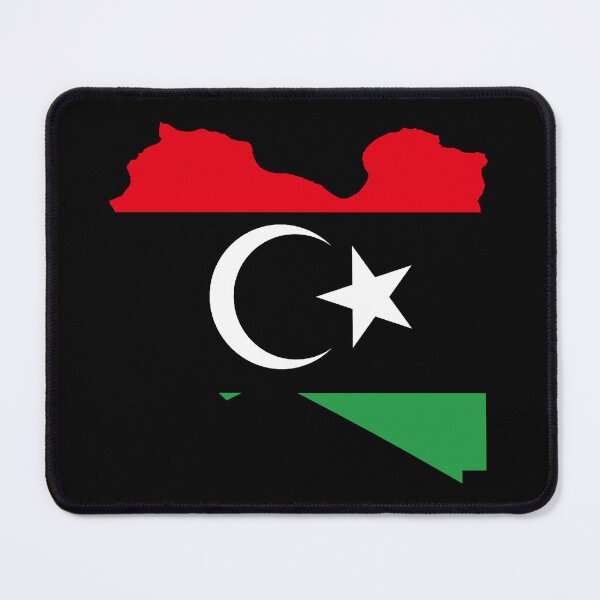 Item preview, Flag Map of Libya designed and sold by feether-store.
