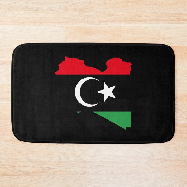 Item preview, Flag Map of Libya designed and sold by feether-store.