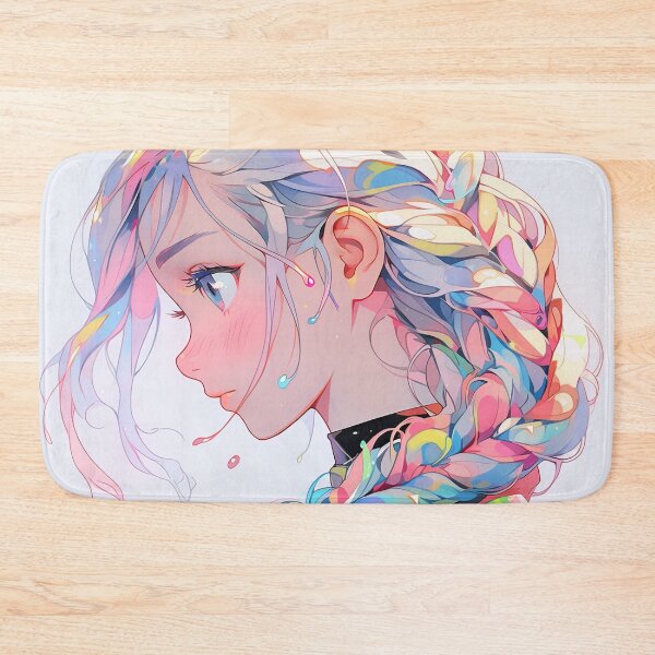 Item preview, Whimsical Colorful Pastel Anime Girl designed and sold by bubblegoth.