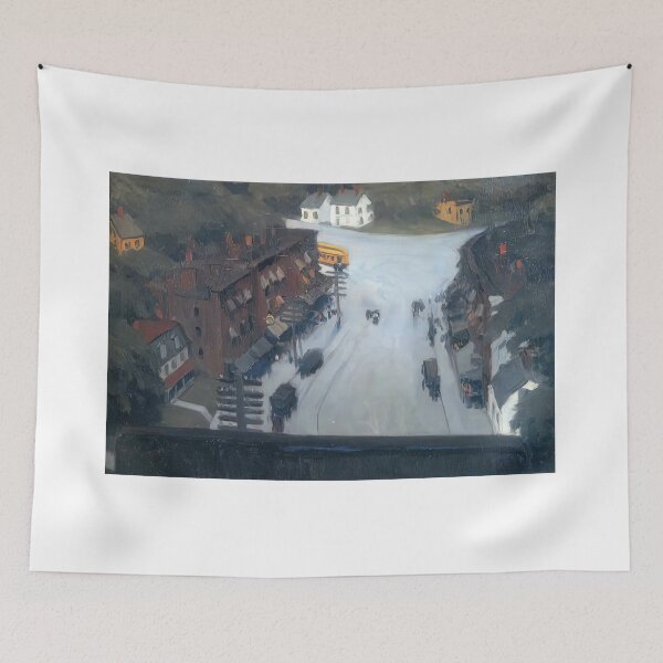 Item preview, edward hopper painting american village designed and sold by Amy-Hamilton.