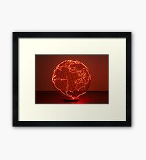 Electric World Globe Framed Print