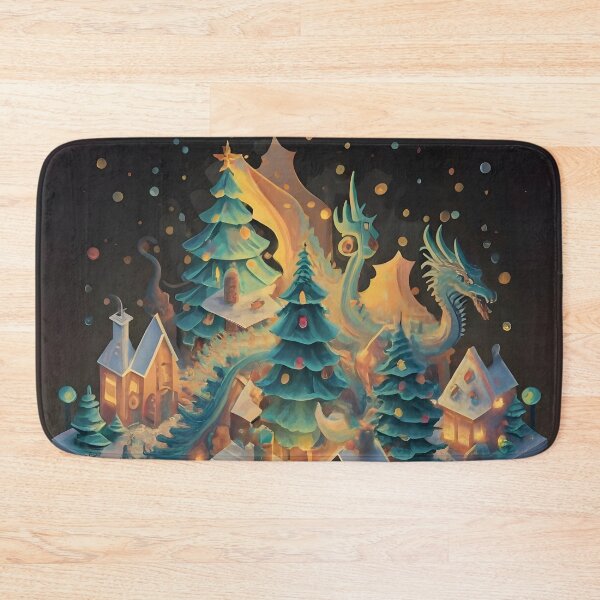 Item preview, Dragon Visits Isometric Christmas Town designed and sold by DragonRealms.