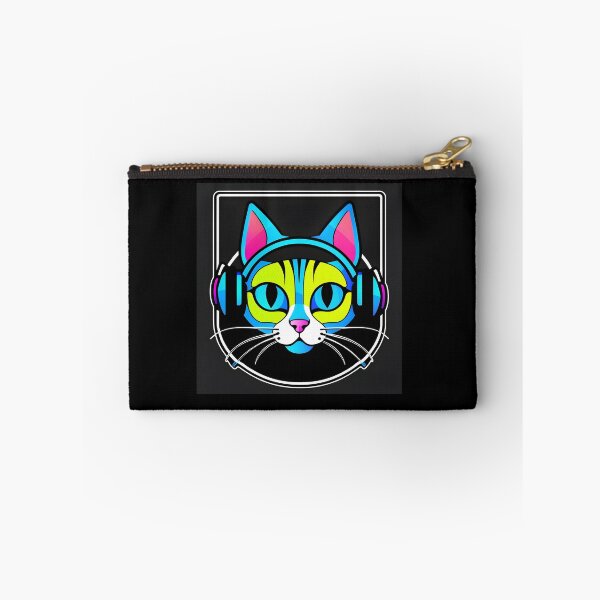 Item preview, Kitten with neon headphones  designed and sold by Inspirationmotivation.