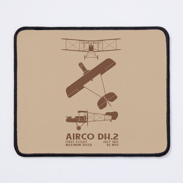 Item preview, Airco DH.2 British WW1 Biplane Infographic Silhouette Diagrams designed and sold by MilitaryMart.