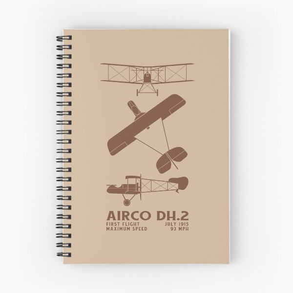 Item preview, Airco DH.2 British WW1 Biplane Infographic Silhouette Diagrams designed and sold by MilitaryMart.