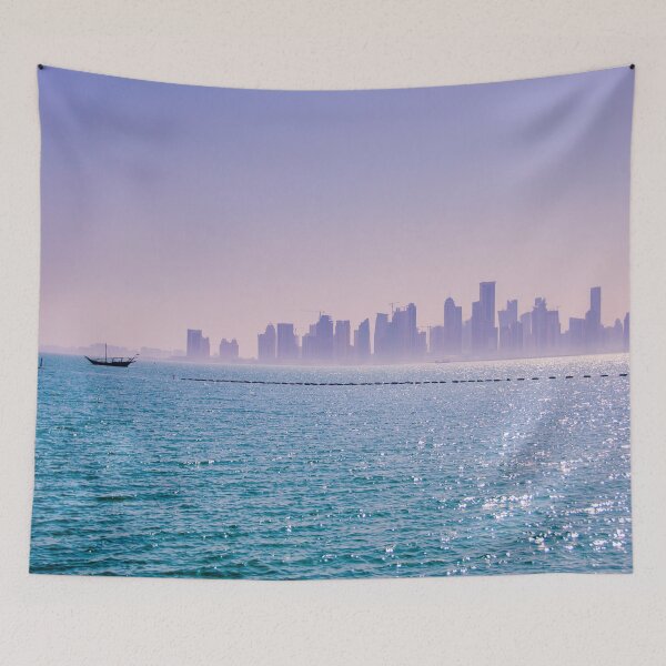 Item preview, Downtown Doha Dusk, Qatar designed and sold by Kasia Design.