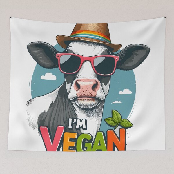 Item preview, I'm Vegan Funny Cow Veganism designed and sold by KitonicTees.